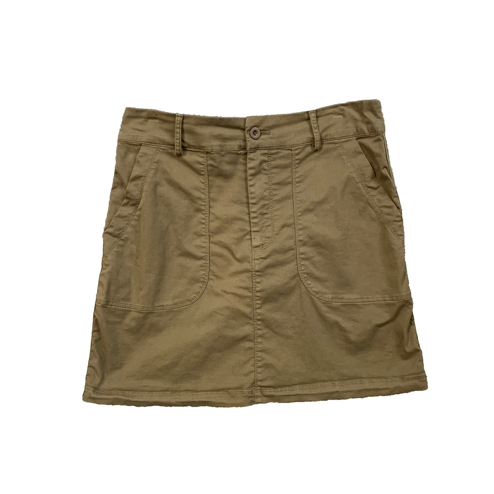 Michael Stars Skirt Women M Medium Olive Monroe Utility Patch Pocket A Line Mini